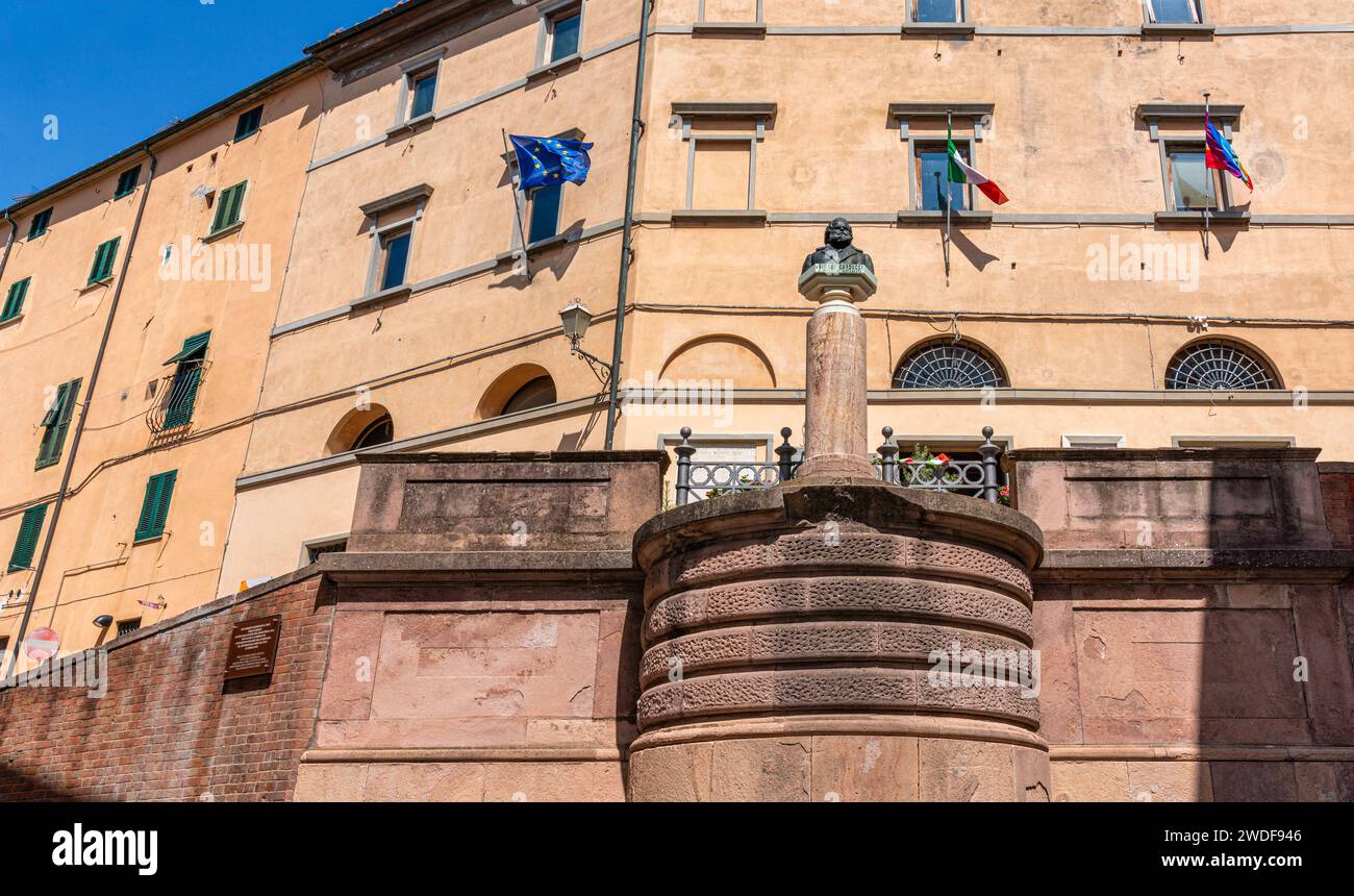 Malerische Sehenswürdigkeit im Dorf Castagneto Carducci in der Provinz Livorno, Toskana, Italien. Stockfoto