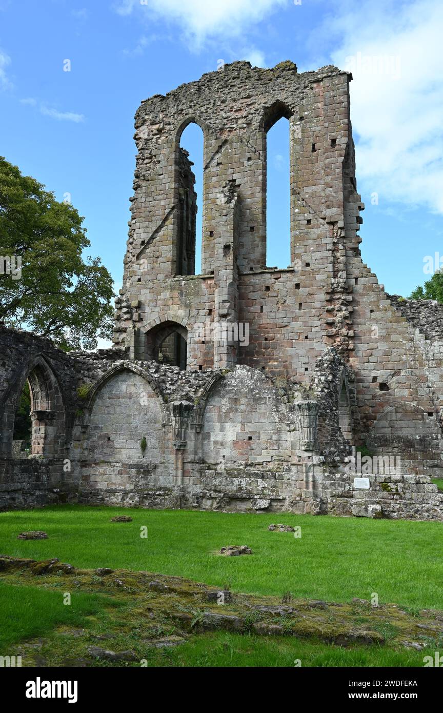 Ruinen der Zisterzienserabtei Croxden aus dem 12. Jahrhundert in Staffordshire England September Stockfoto