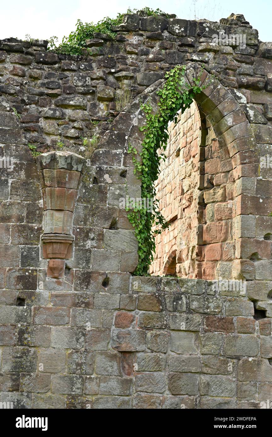Ruinen der Zisterzienserabtei Croxden aus dem 12. Jahrhundert in Staffordshire England September Stockfoto