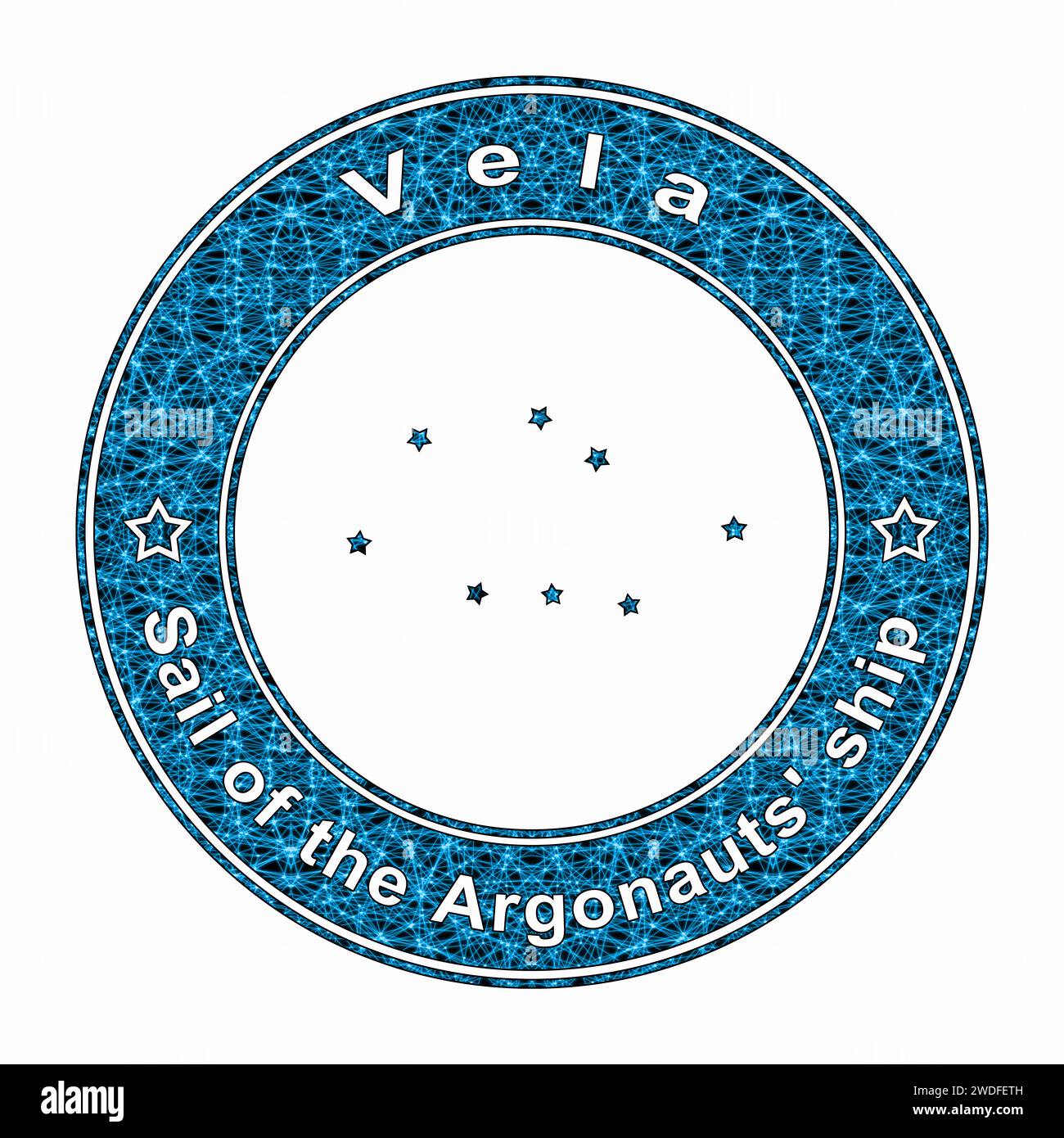 Vela Sternenkonstellation, Sternencluster, Segel Sternenkonstellation Stockfoto