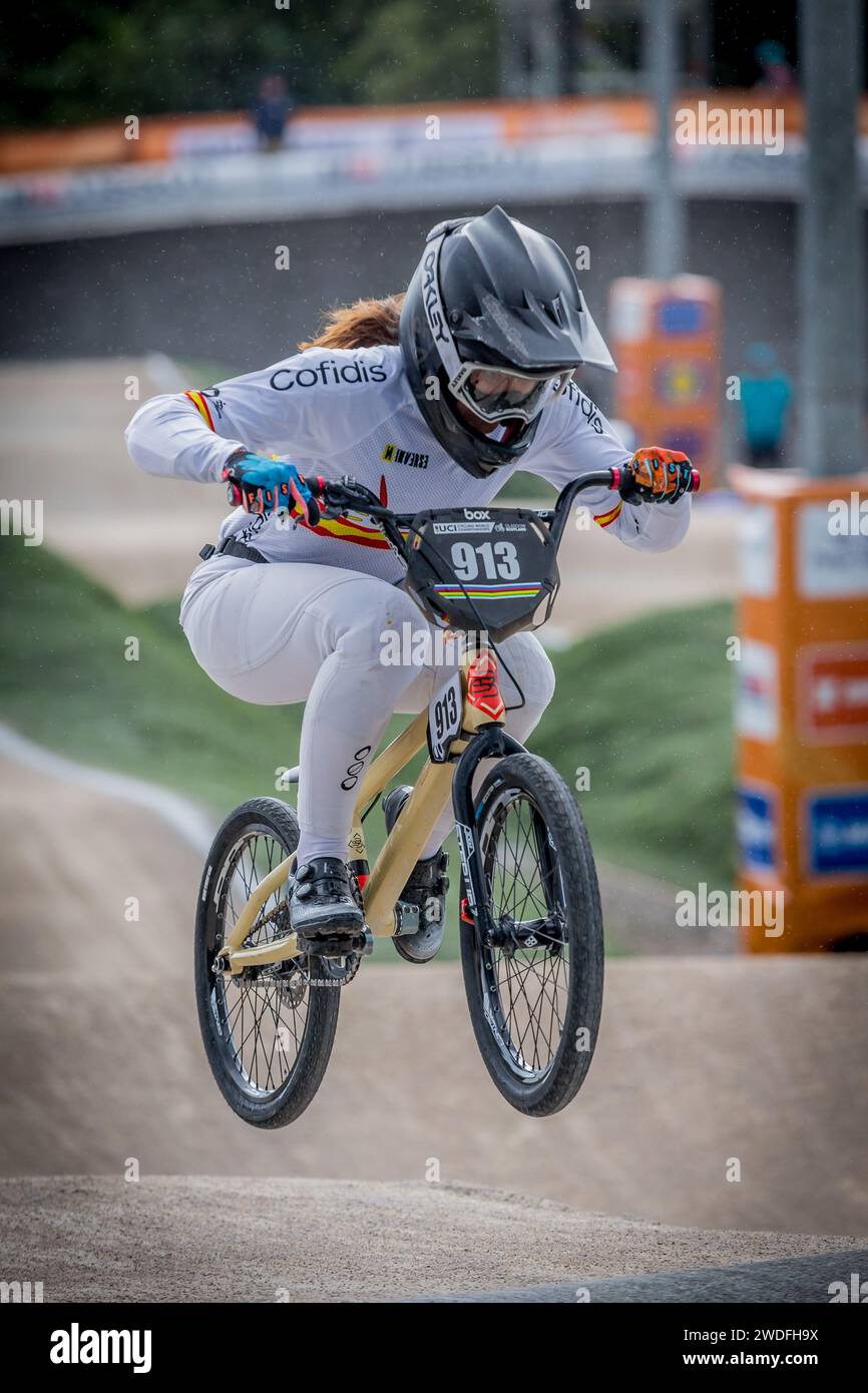 Carla GOMEZ GARCIA (Spanien), Juniorinnen, bei der UCI BMX Racing World Championships 2023 in Glasgow Stockfoto