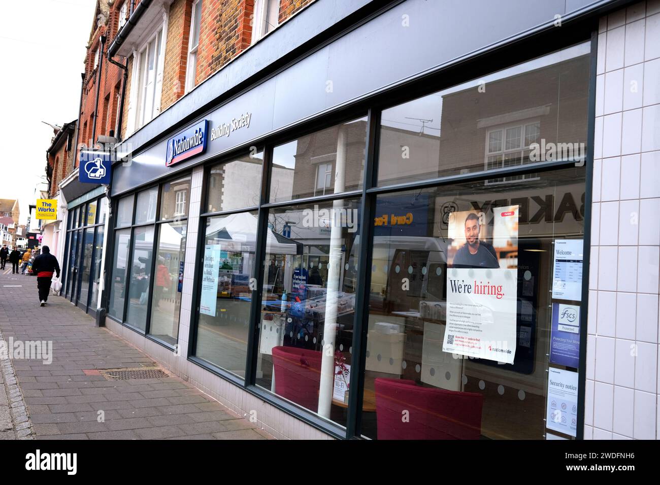 Landesweite Baugesellschaft, mortimer Street, herne Bay, kent, großbritannien januar 2024 Stockfoto