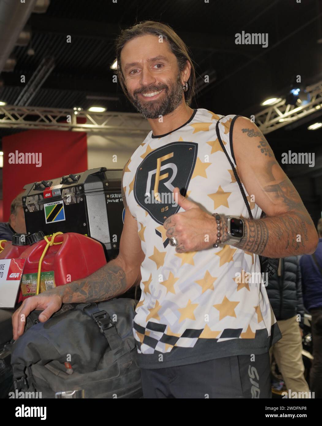 Fabrizio Buscaglia auf der Motor Bike expo Verona, Veneto, Italien Stockfoto