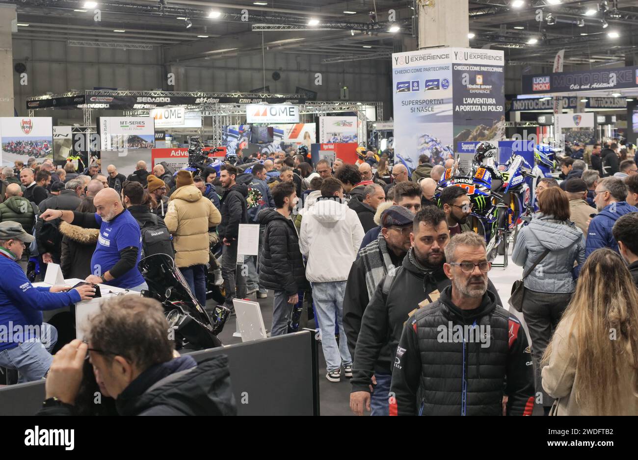 Menschen auf der Motor Bike expo Verona, Venetien, Italien Stockfoto