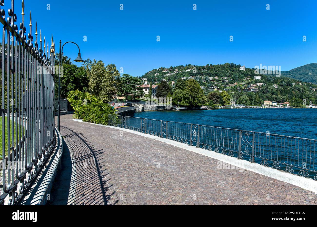 Italien, Lombardei Como, Seeufer Stockfoto