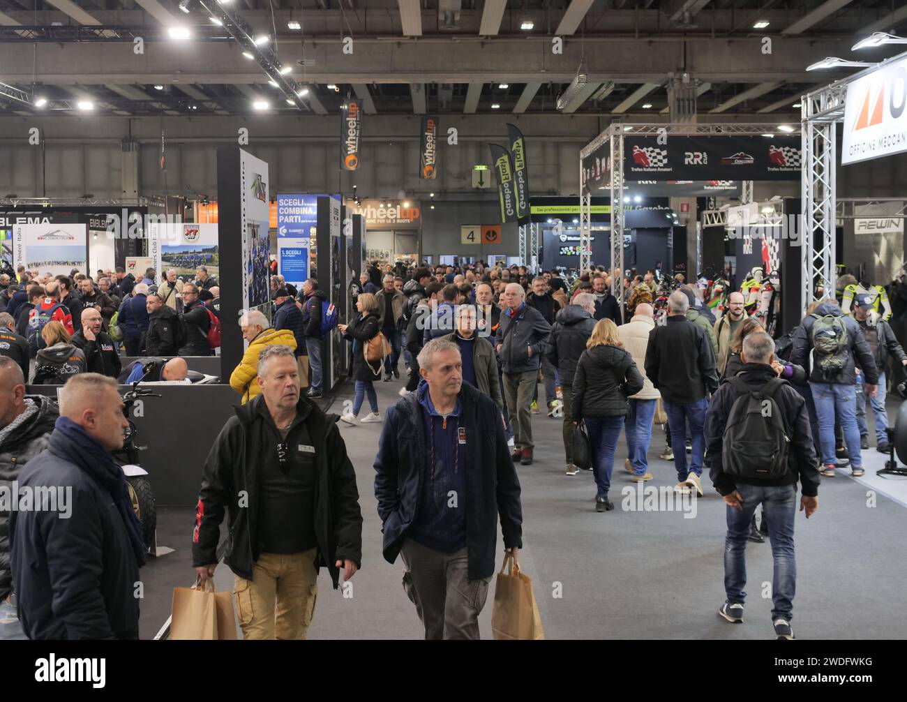 Menschen auf der Motor Bike expo Verona, Venetien, Italien Stockfoto