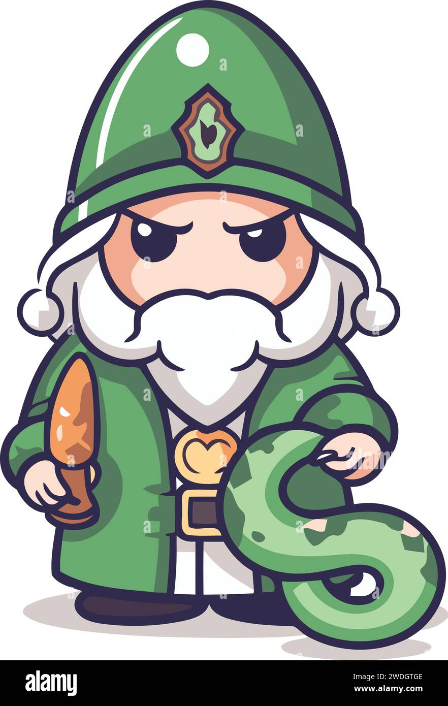 Leprechaun-Maskottchen. Niedliche Vektor-Illustration. Stock Vektor