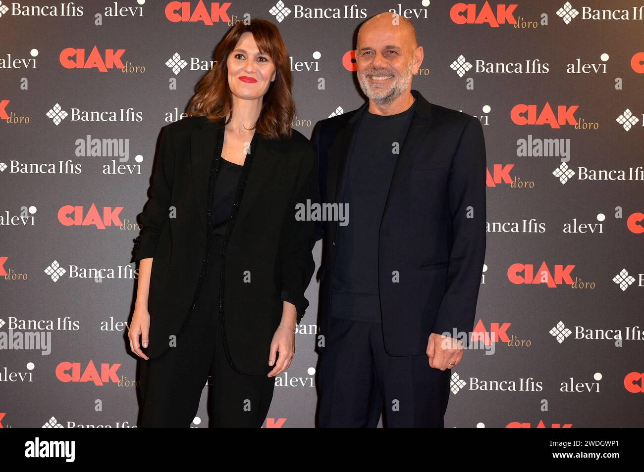 Paola Cortellesi mit Ehemann Riccardo Milani bei der Verleihung des