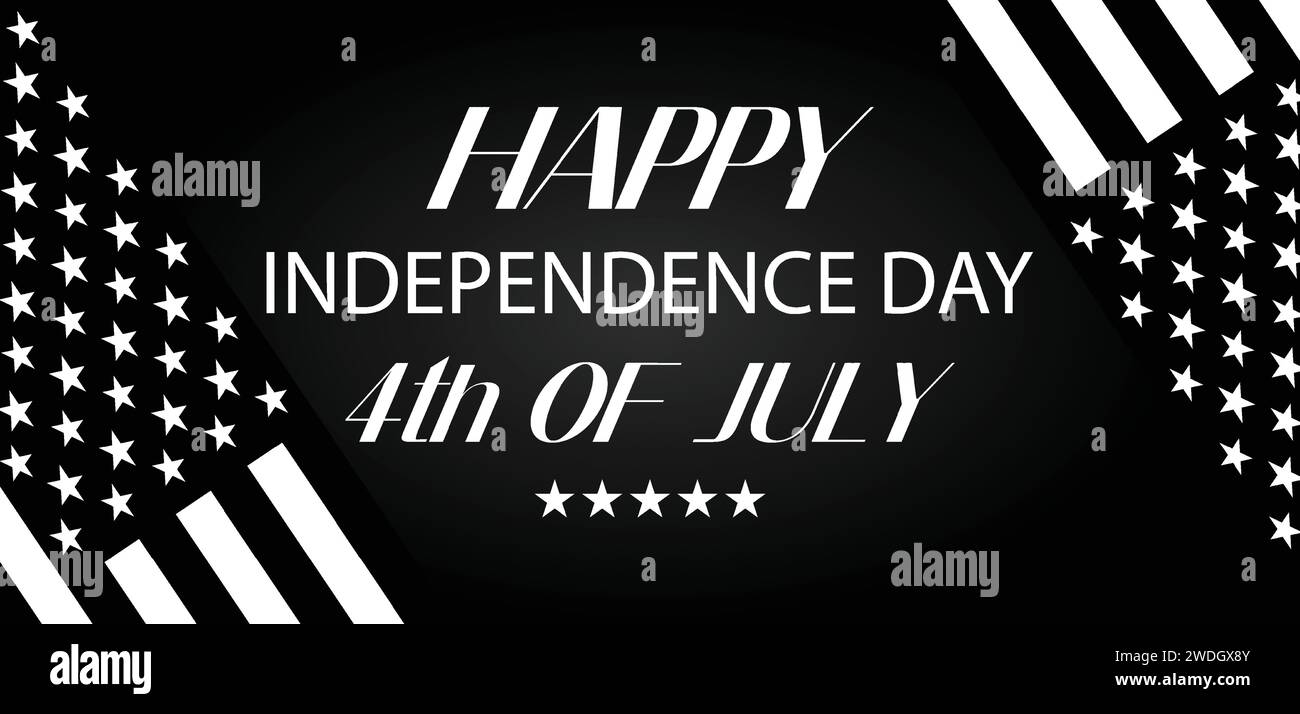 Happy Independence Day, 4. Juli, USA Text Design Stock Vektor