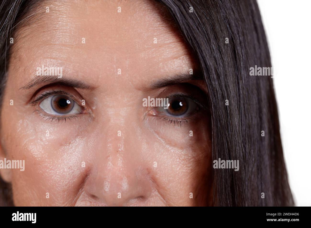 Nahaufnahme der Augen einer älteren Frau Stockfoto