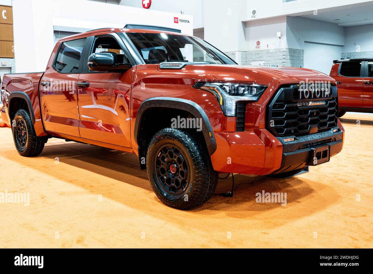 Washington, Usa. Januar 2024. Der 2024 Toyota Tundra HV 4x4 TRD Pro 5,5 auf der Washington, DC Auto Show im Walter E. Washington Convention Center. Quelle: SOPA Images Limited/Alamy Live News Stockfoto