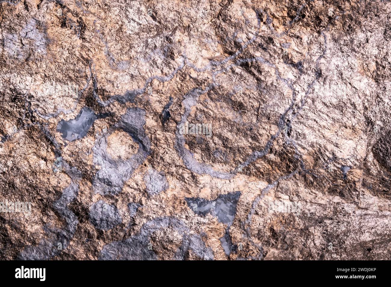 Nickeline (Nikkolith) vom Kupferpass, Great Slave Lake, N.W.T. Kanada. Makrofotografie Detail Textur Hintergrund. Close-up roh unpolishe Stockfoto