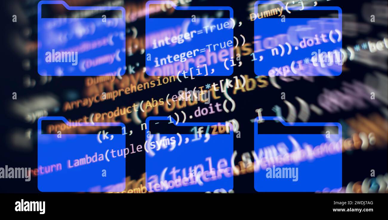 Programmierungscode-Hintergrund. Programmiercode für Softwareentwickler. Website-Programmiercode. Stockfoto