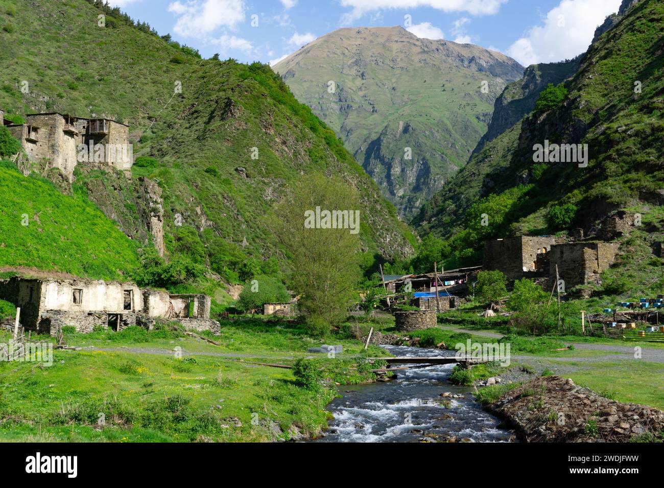 Shatili Dorf in Georgien Osteuropa Stockfoto