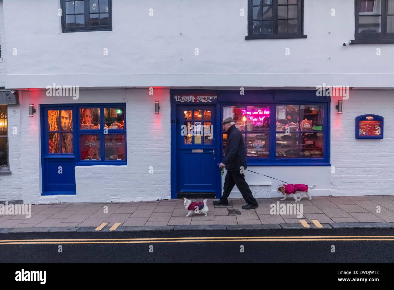 England, Sussex, West Sussex, Arundel, Kuchenladen Fenster Stockfoto