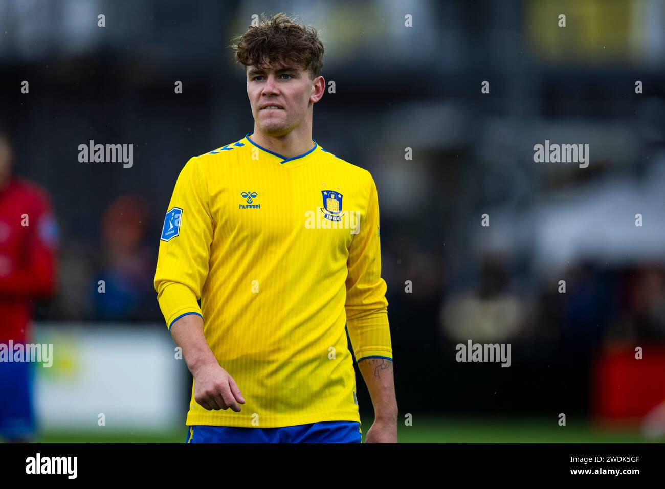 Broendby, Dänemark. Januar 2024. Mathias Kvistgaarden (36) von Broendby IF bei einem Testspiel zwischen Broendby IF und Hvidovre IF bei Bane 2 in Broendby. (Foto: Gonzales Photo/Alamy Live News Stockfoto