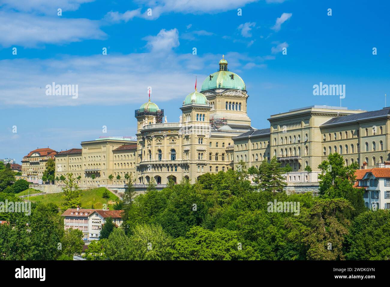 Bundespalast oder Schweizerische Bundesversammlung und Rat in Bern Stadt in der Schweiz Stockfoto