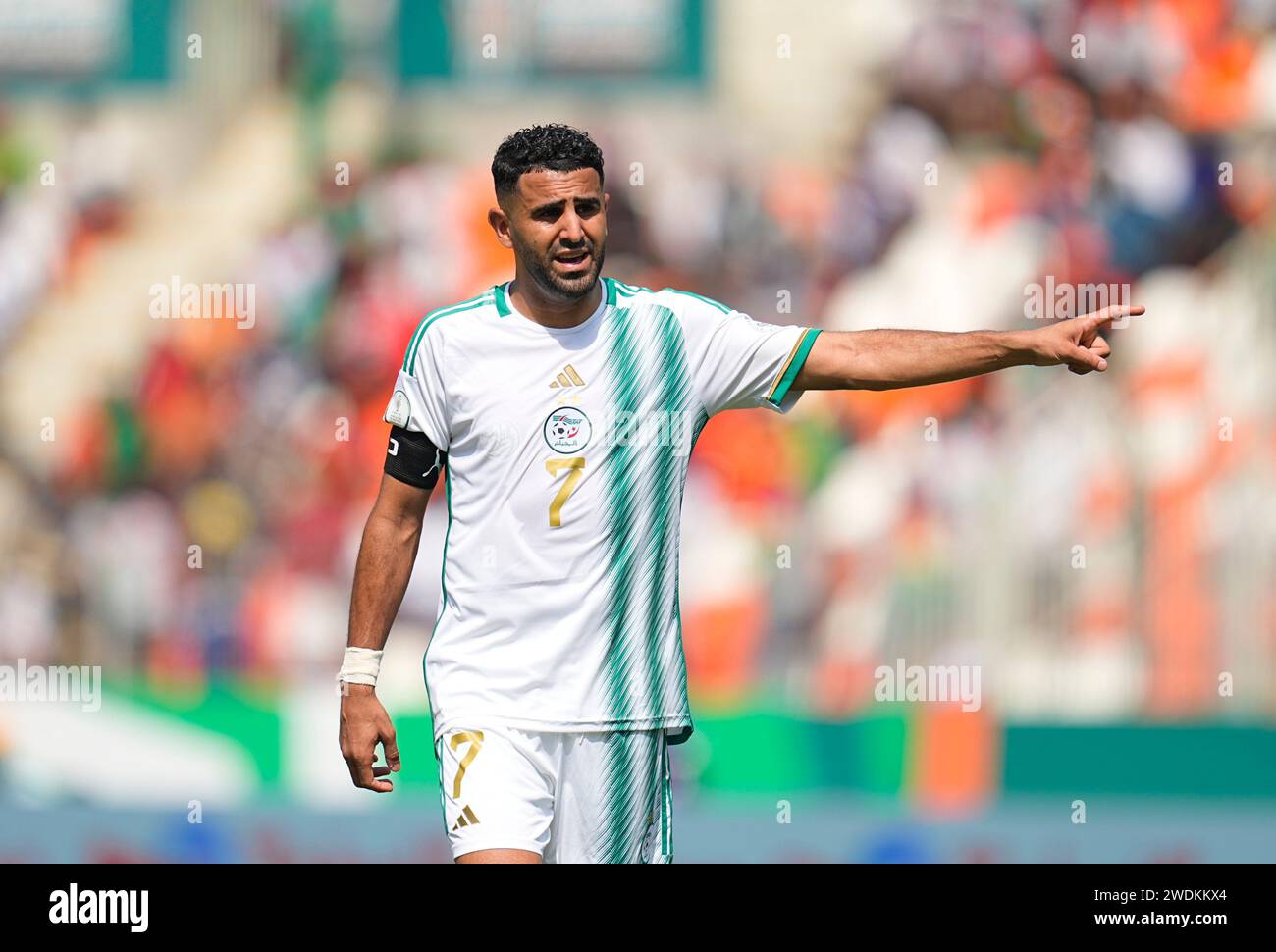 1 20, 2024. LIVE-Bilder vom Spiel der Gruppe C African Cup of Nation 2023 zwischen Angola und Mauretanien, Stade de la Paix, Bouake, . Kim Preis/CSM Stockfoto