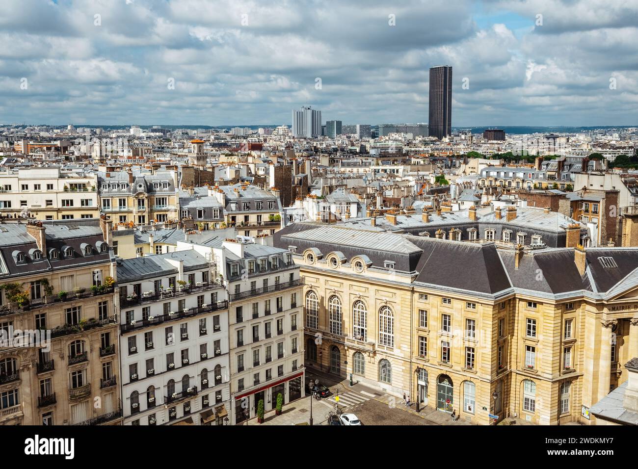 Paris und der Montparnasse-Turm aus dem Panthéon, Frankreich Stockfoto