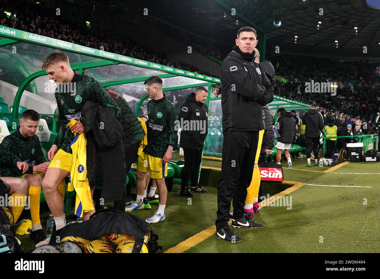 Buckie Thistle Manager Graeme Stewart vor dem Spiel der vierten Runde des Scottish Cup in Celtic Park, Glasgow, Schottland. Bilddatum: Sonntag, 21. Januar 2024. Stockfoto