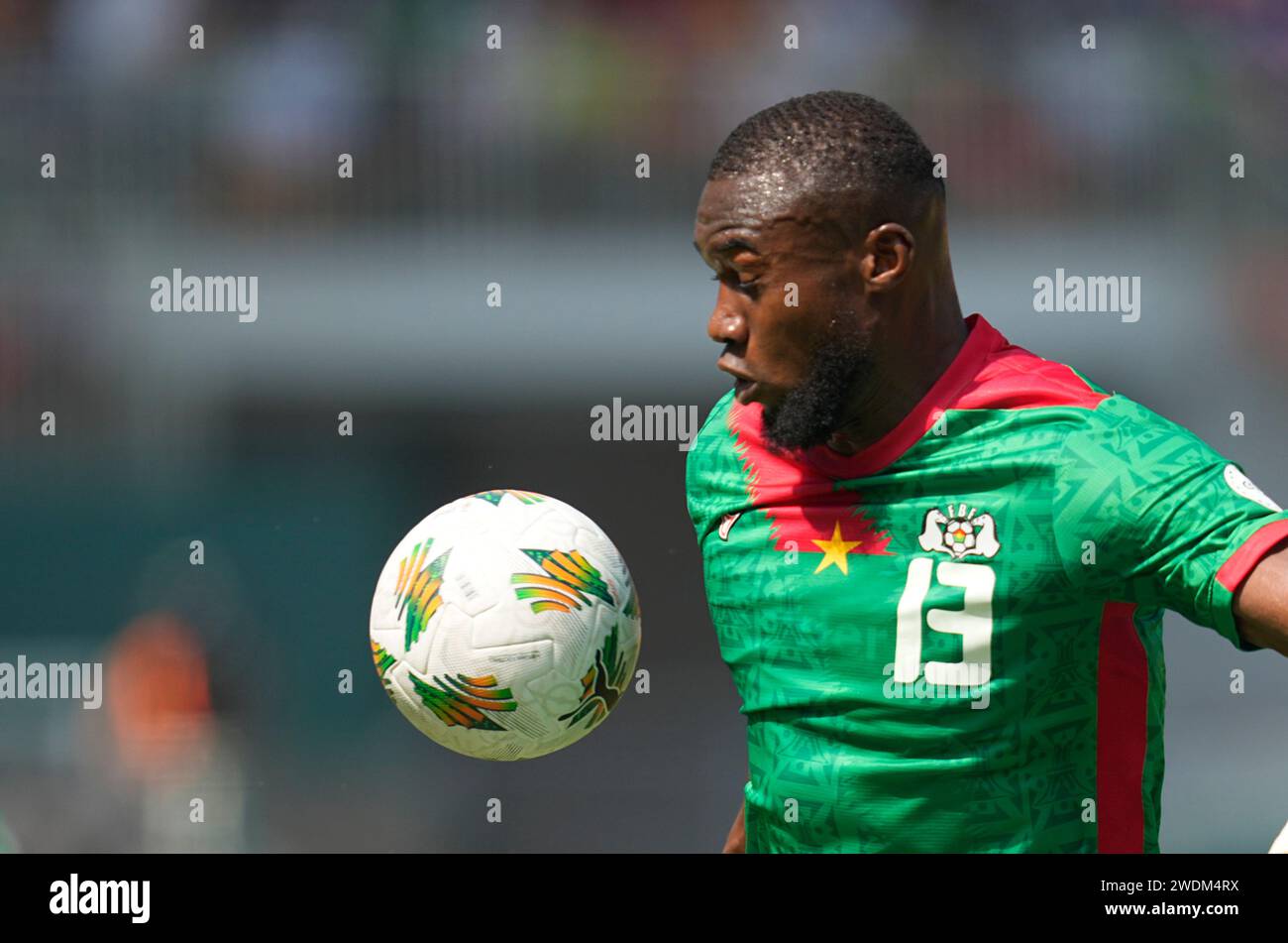 1 20, 2024. LIVE-Bilder vom Spiel der Gruppe C African Cup of Nation 2023 zwischen Algerien und Burkina Faso, Stade de la Paix, Bouake, . Kim Preis/CSM Stockfoto
