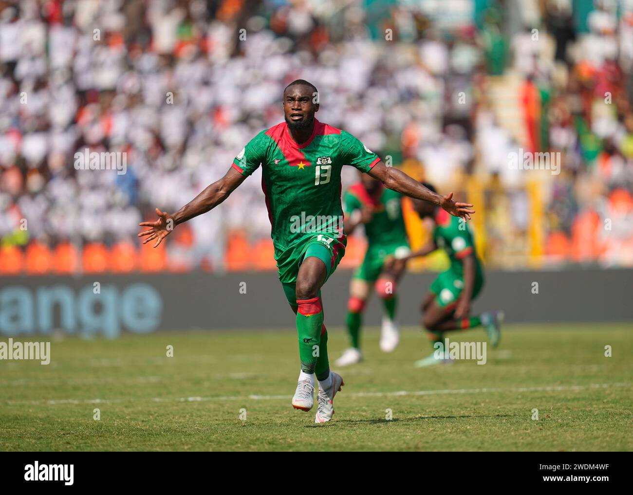 1 20, 2024. LIVE-Bilder vom Spiel der Gruppe C African Cup of Nation 2023 zwischen Algerien und Burkina Faso, Stade de la Paix, Bouake, . Kim Preis/CSM Stockfoto