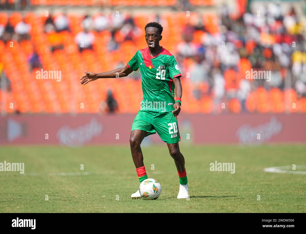 1 20, 2024. LIVE-Bilder vom Spiel der Gruppe C African Cup of Nation 2023 zwischen Algerien und Burkina Faso, Stade de la Paix, Bouake, . Kim Preis/CSM Stockfoto