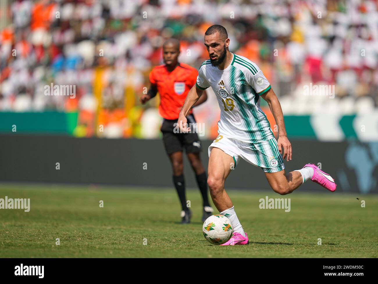 1 20, 2024. LIVE-Bilder vom Spiel der Gruppe C African Cup of Nation 2023 zwischen Algerien und Burkina Faso, Stade de la Paix, Bouake, . Kim Preis/CSM Stockfoto