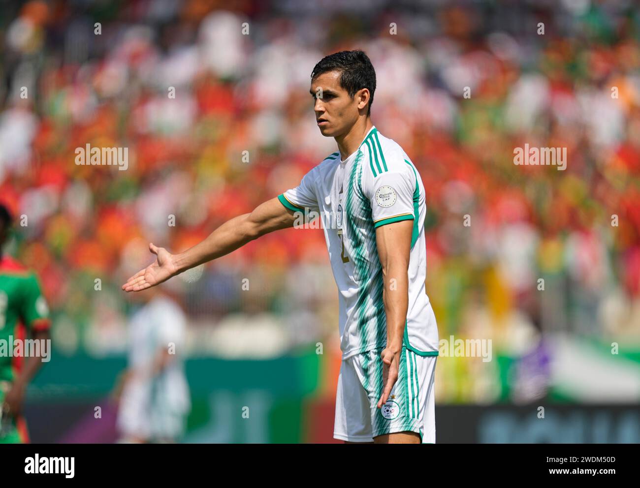 1 20, 2024. LIVE-Bilder vom Spiel der Gruppe C African Cup of Nation 2023 zwischen Algerien und Burkina Faso, Stade de la Paix, Bouake, . Kim Preis/CSM Stockfoto