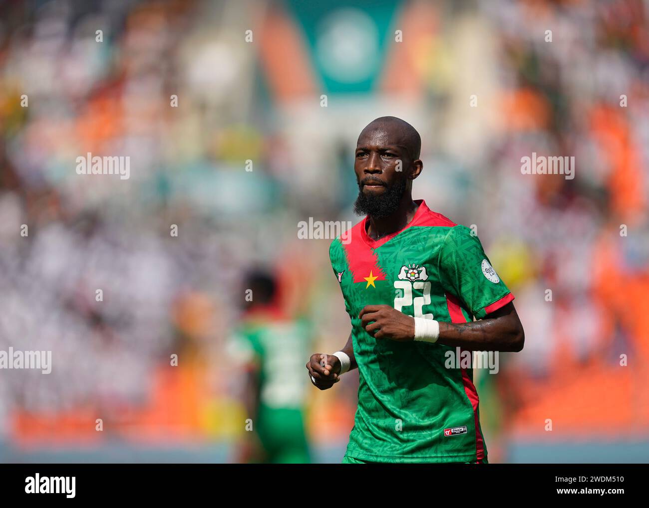 1 20, 2024. LIVE-Bilder vom Spiel der Gruppe C African Cup of Nation 2023 zwischen Algerien und Burkina Faso, Stade de la Paix, Bouake, . Kim Preis/CSM Stockfoto