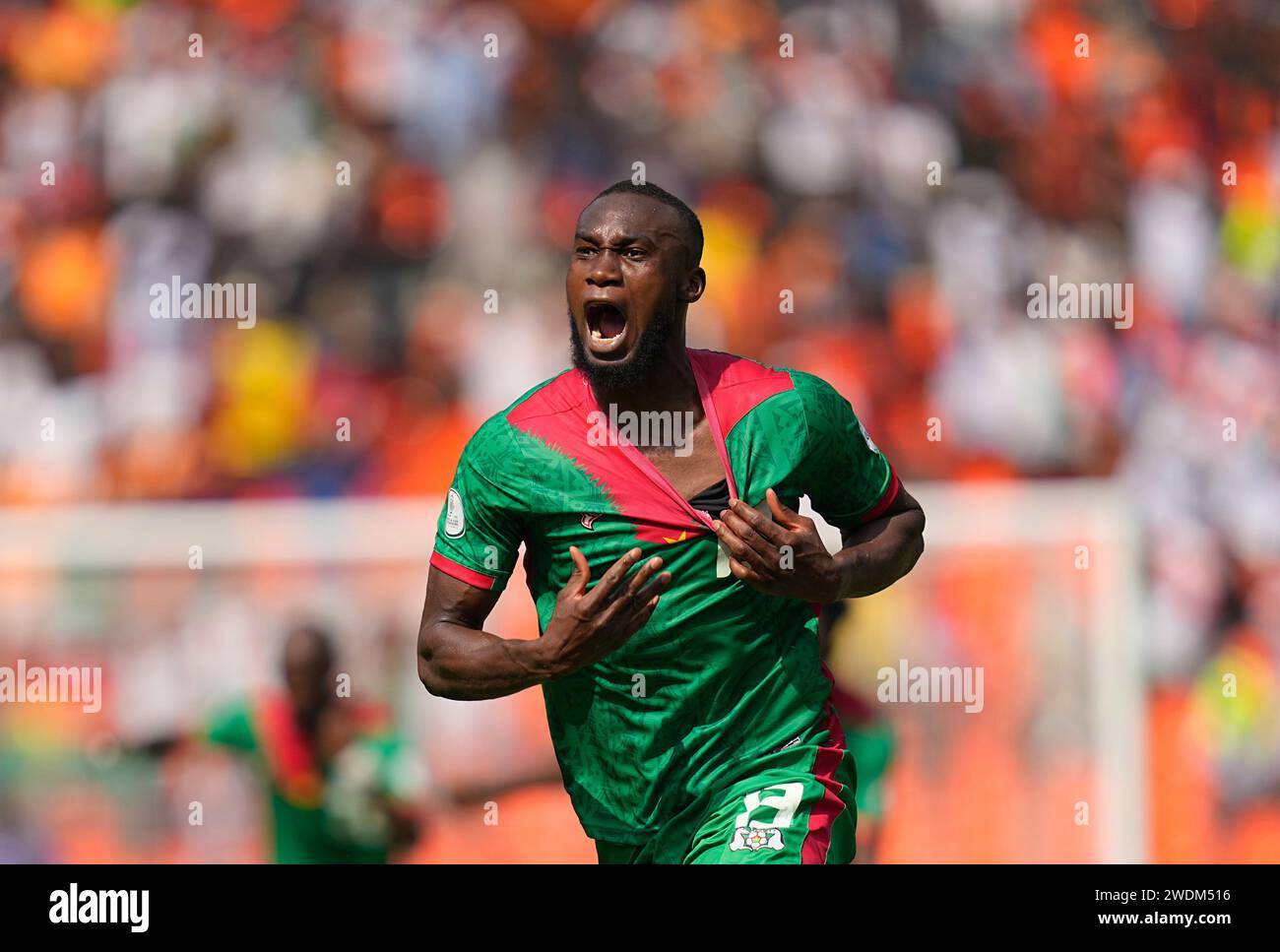 1 20, 2024. LIVE-Bilder vom Spiel der Gruppe C African Cup of Nation 2023 zwischen Algerien und Burkina Faso, Stade de la Paix, Bouake, . Kim Preis/CSM Stockfoto