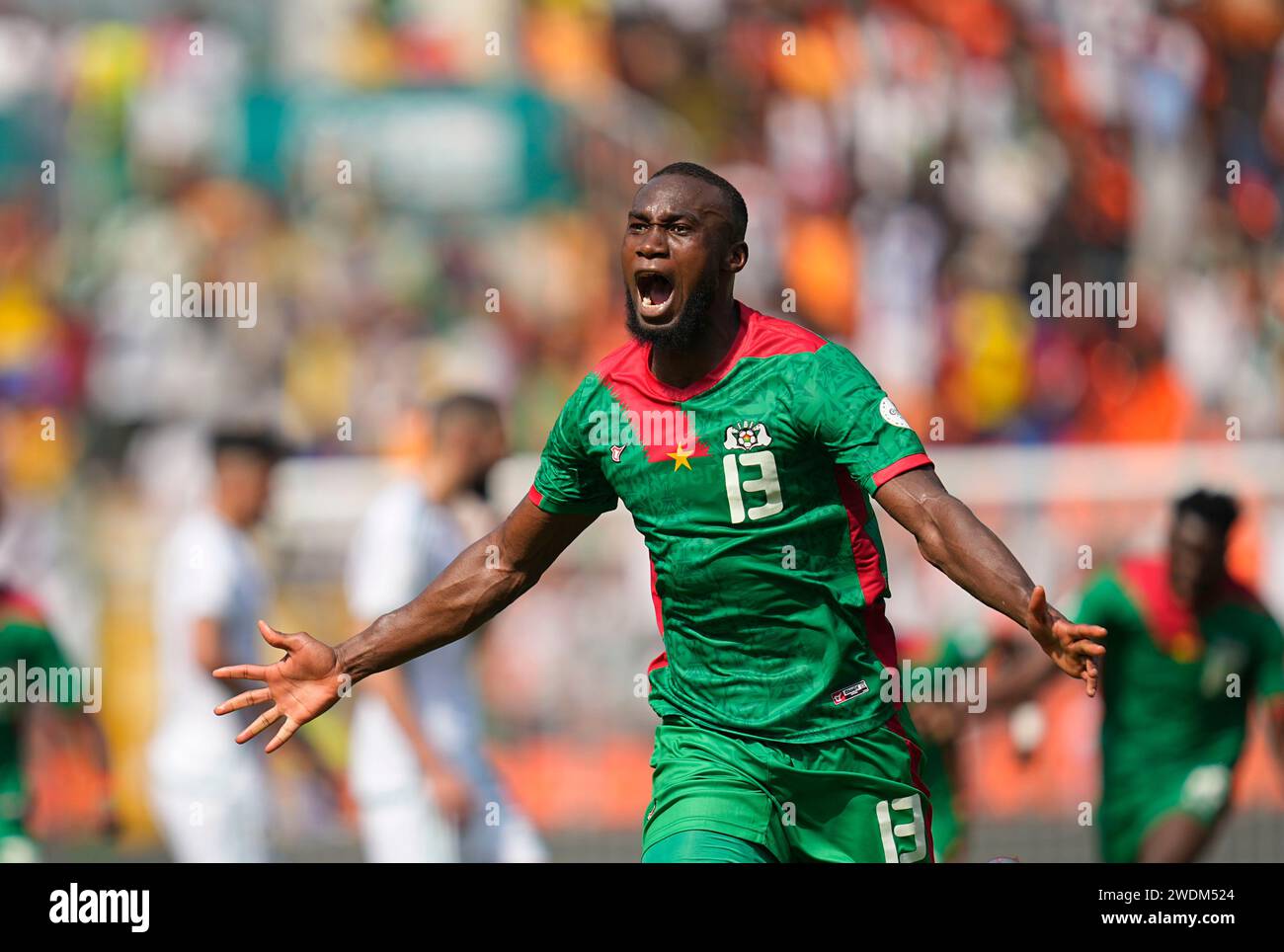 1 20, 2024. LIVE-Bilder vom Spiel der Gruppe C African Cup of Nation 2023 zwischen Algerien und Burkina Faso, Stade de la Paix, Bouake, . Kim Preis/CSM Stockfoto