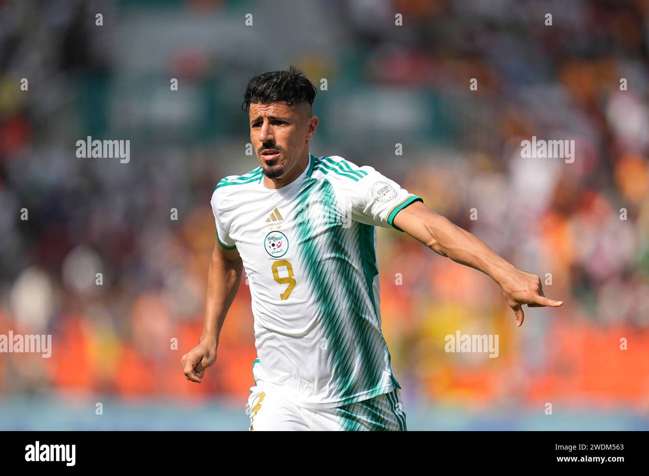 1 20, 2024. LIVE-Bilder vom Spiel der Gruppe C African Cup of Nation 2023 zwischen Algerien und Burkina Faso, Stade de la Paix, Bouake, . Kim Preis/CSM Stockfoto