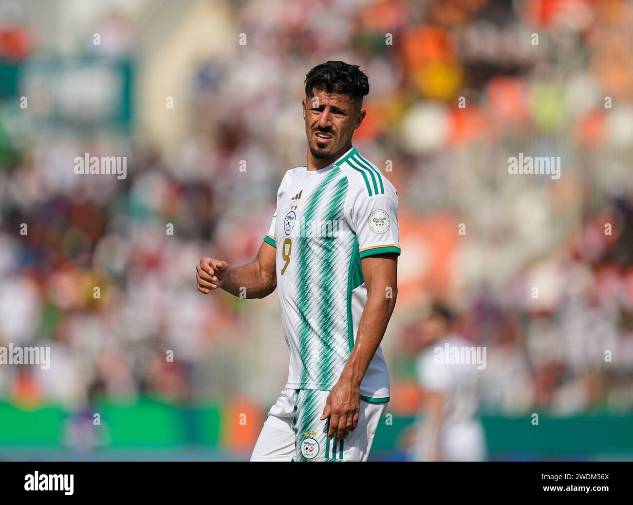 1 20, 2024. LIVE-Bilder vom Spiel der Gruppe C African Cup of Nation 2023 zwischen Algerien und Burkina Faso, Stade de la Paix, Bouake, . Kim Preis/CSM Stockfoto