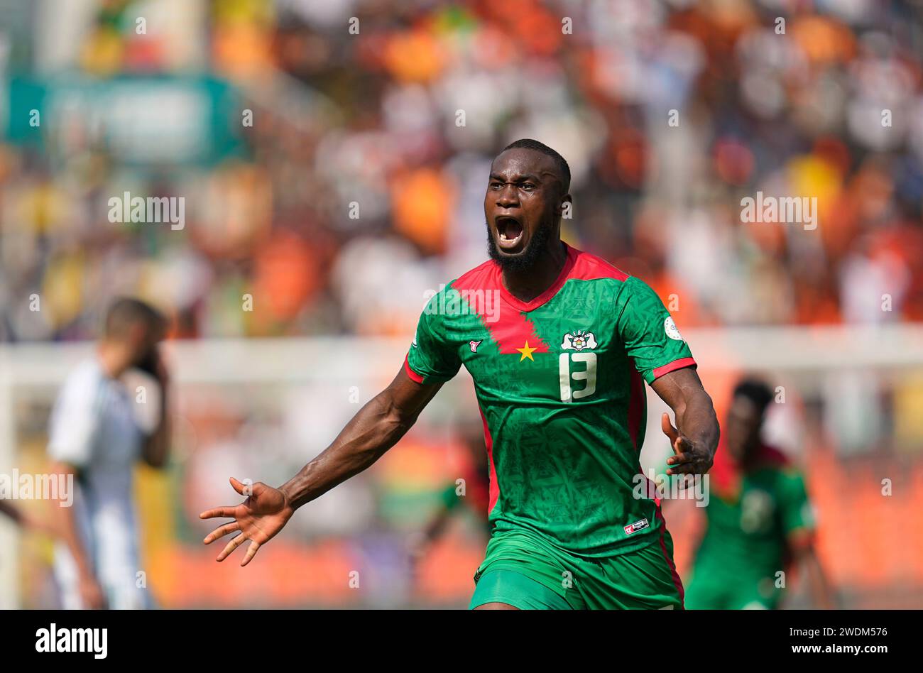 1 20, 2024. LIVE-Bilder vom Spiel der Gruppe C African Cup of Nation 2023 zwischen Algerien und Burkina Faso, Stade de la Paix, Bouake, . Kim Preis/CSM Stockfoto