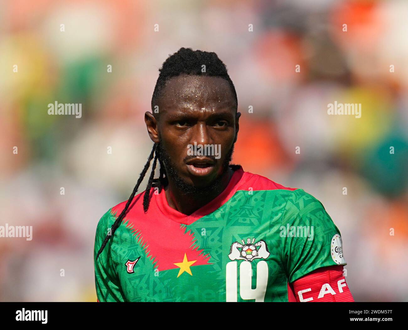 1 20, 2024. LIVE-Bilder vom Spiel der Gruppe C African Cup of Nation 2023 zwischen Algerien und Burkina Faso, Stade de la Paix, Bouake, . Kim Preis/CSM Stockfoto