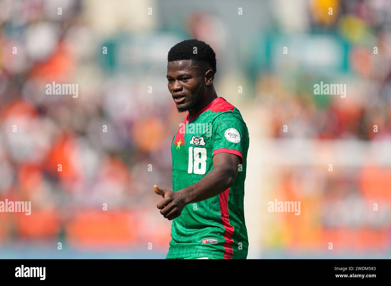 1 20, 2024. LIVE-Bilder vom Spiel der Gruppe C African Cup of Nation 2023 zwischen Algerien und Burkina Faso, Stade de la Paix, Bouake, . Kim Preis/CSM Stockfoto