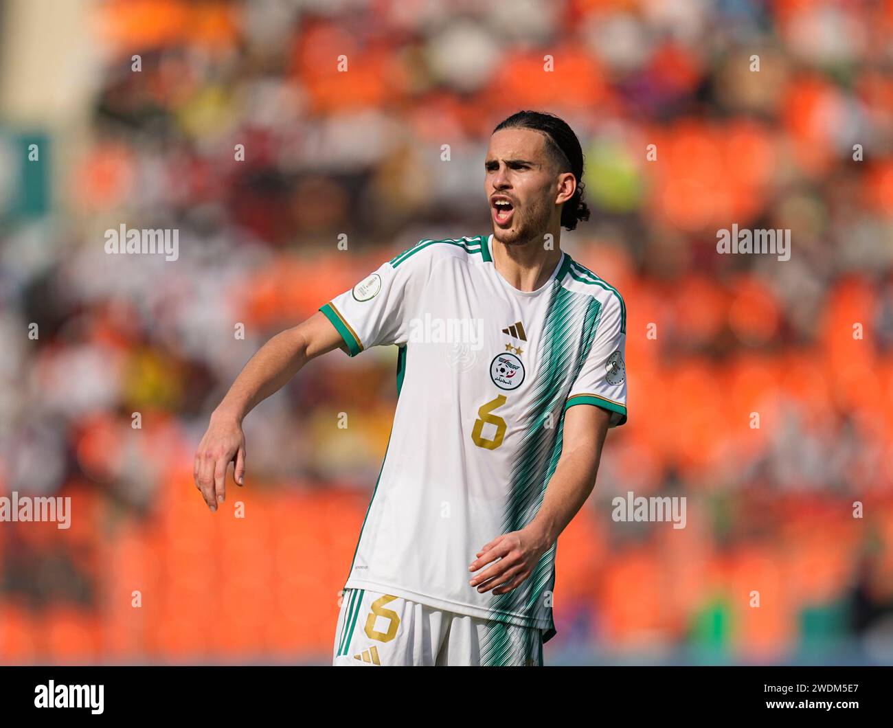1 20, 2024. LIVE-Bilder vom Spiel der Gruppe C African Cup of Nation 2023 zwischen Algerien und Burkina Faso, Stade de la Paix, Bouake, . Kim Preis/CSM Stockfoto