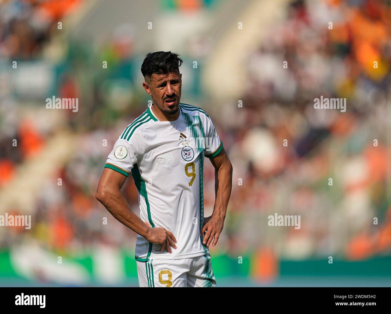 1 20, 2024. LIVE-Bilder vom Spiel der Gruppe C African Cup of Nation 2023 zwischen Algerien und Burkina Faso, Stade de la Paix, Bouake, . Kim Preis/CSM Stockfoto