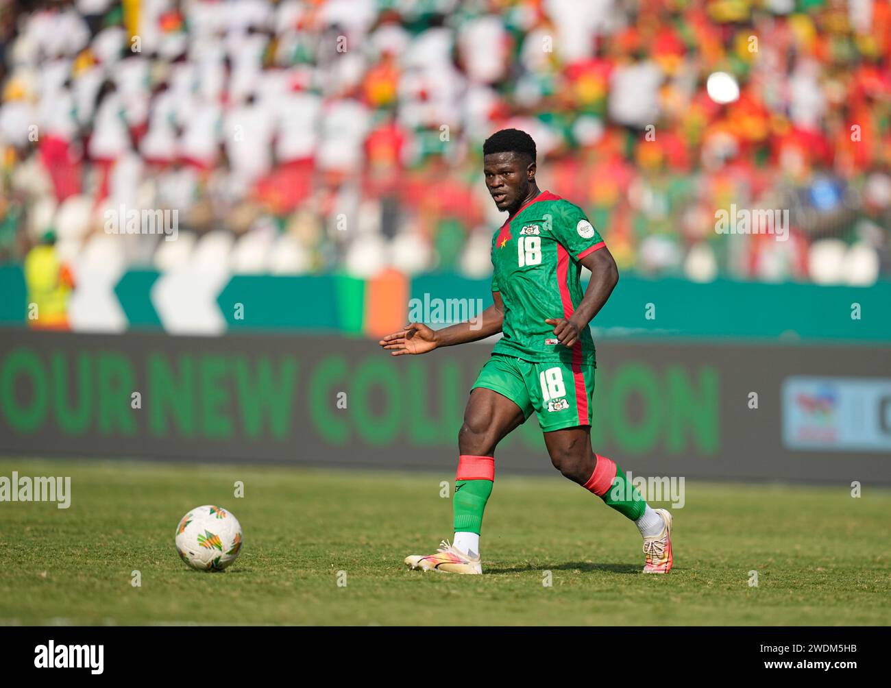 1 20, 2024. LIVE-Bilder vom Spiel der Gruppe C African Cup of Nation 2023 zwischen Algerien und Burkina Faso, Stade de la Paix, Bouake, . Kim Preis/CSM Stockfoto