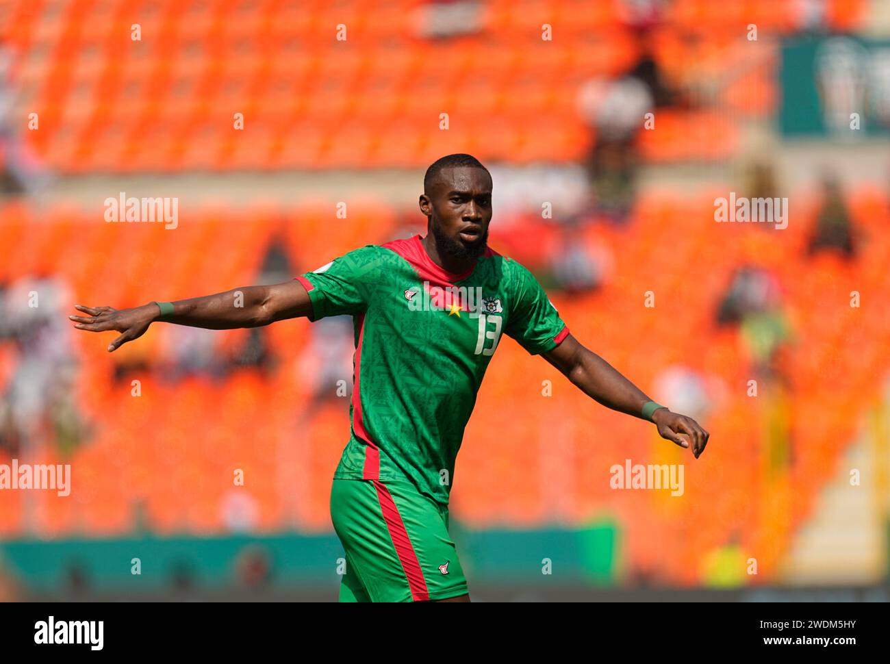 1 20, 2024. LIVE-Bilder vom Spiel der Gruppe C African Cup of Nation 2023 zwischen Algerien und Burkina Faso, Stade de la Paix, Bouake, . Kim Preis/CSM Stockfoto