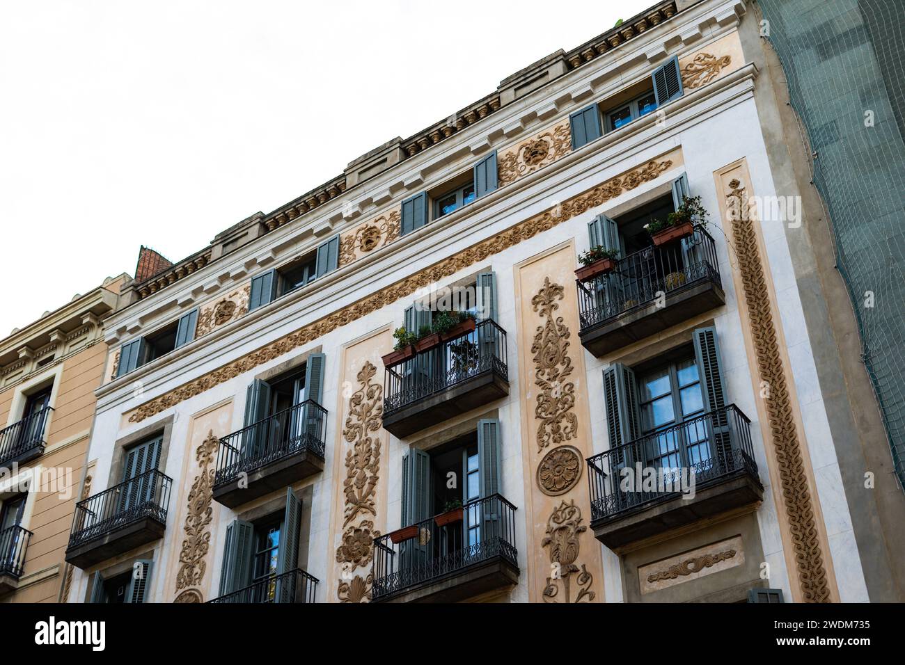 Traditionelle Architektur in Barcelona, Katalonien Stockfoto
