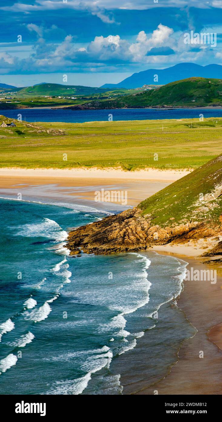 Tranarossan Beach in Melmore Head, Downings, County Donegal, Irland Stockfoto