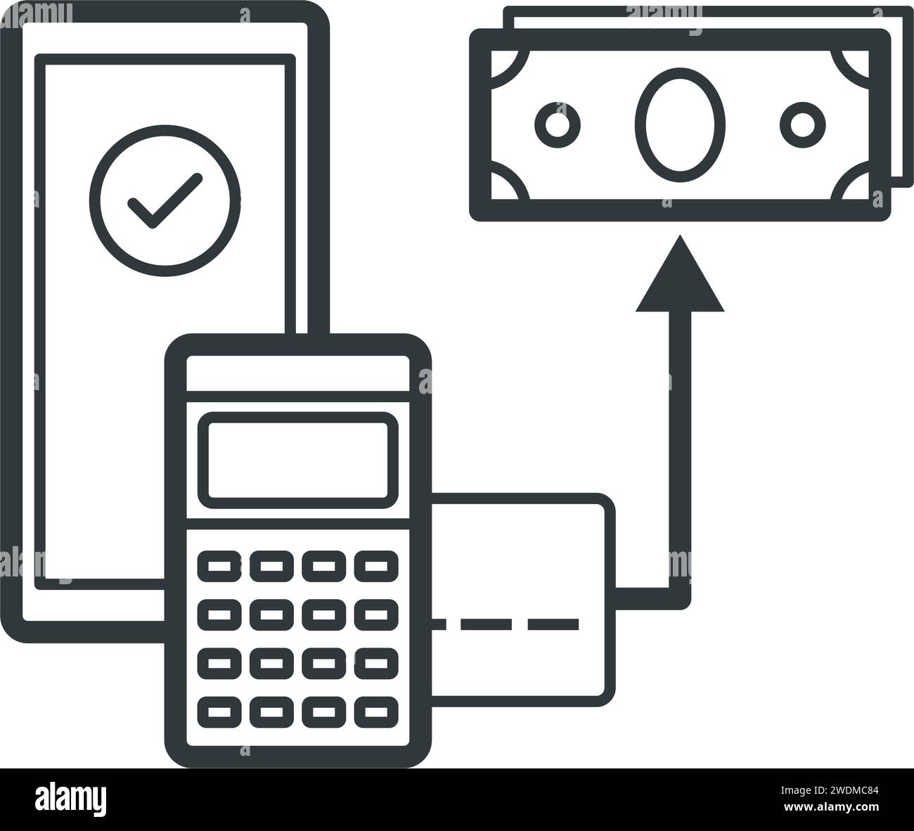 Isoliertes Symbol für Micro-Geldautomat und Bargeldabhebung Stock Vektor
