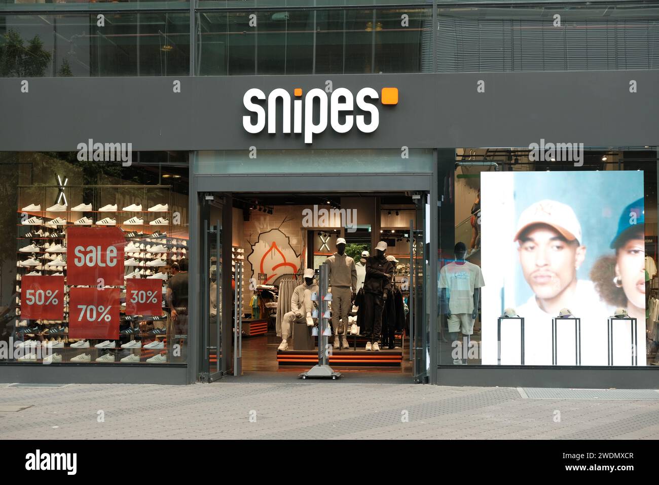 Kaufhaus der Marke Snipes in der Karolinenstraße in Nürnberg Stockfoto