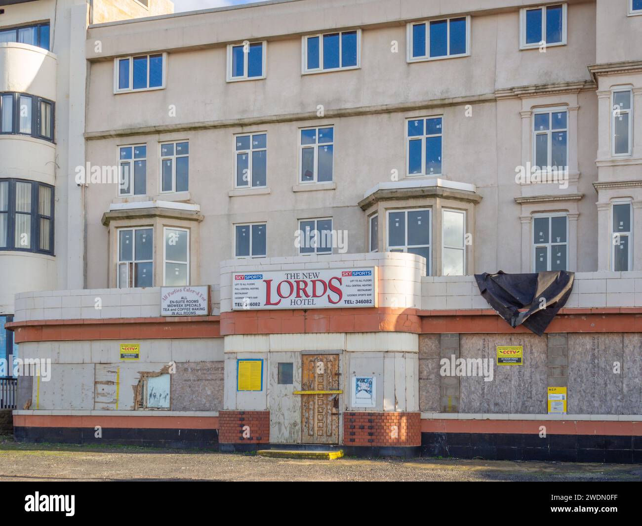 09.01.2024 Blackpool, Lancashire, Großbritannien. Hotelschließung in blackpool Stockfoto
