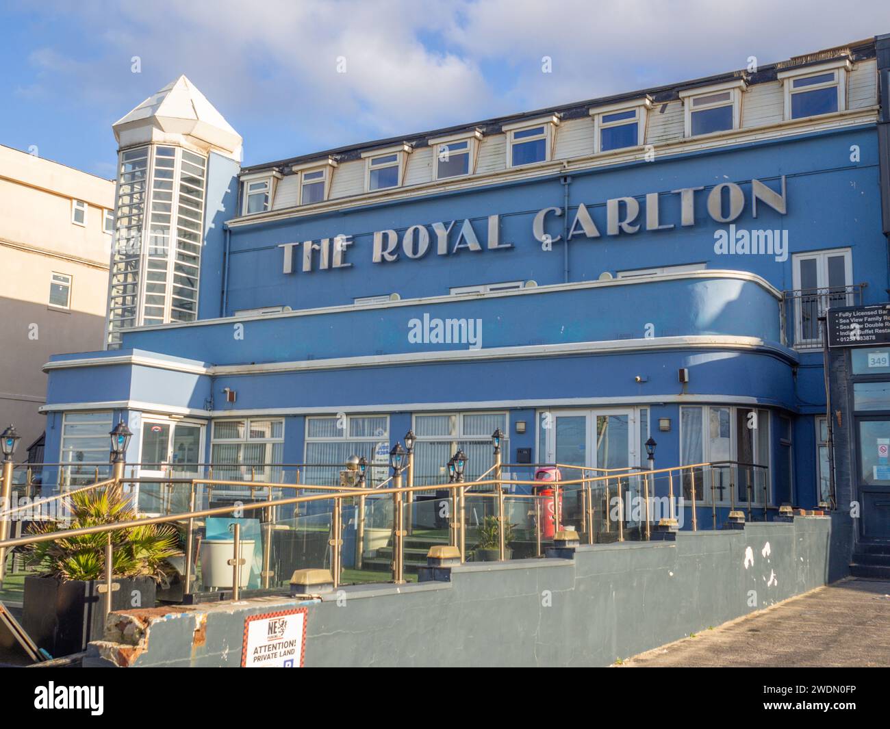09.01.2024 Blackpool, Lancashire, Großbritannien. Hotelschließung in blackpool Stockfoto