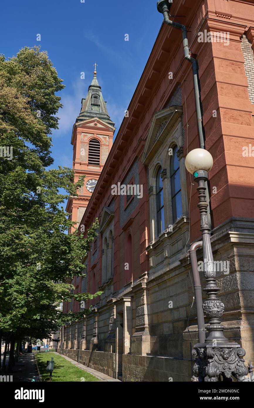 Prag, Tschechische Republik - 5. Juli 2023 - St. Die Wenzelskirche in Smichov ist eine römisch-katholische Pfarrkirche am 14. Oktober in Smichov Stockfoto