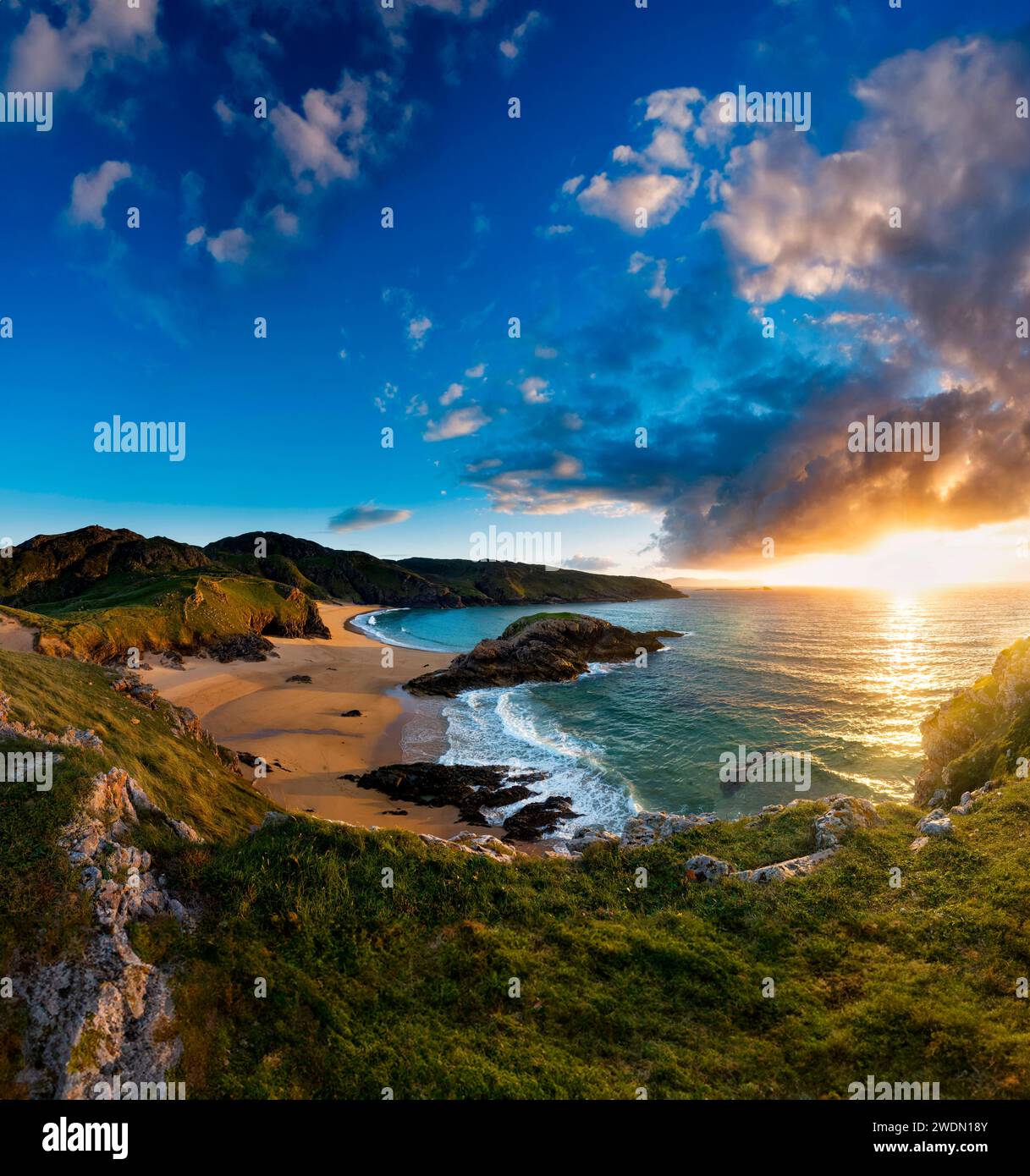Murder Hole Beach in Melmore Head, Boyeeghter Bay, County Donegal, Irland Stockfoto