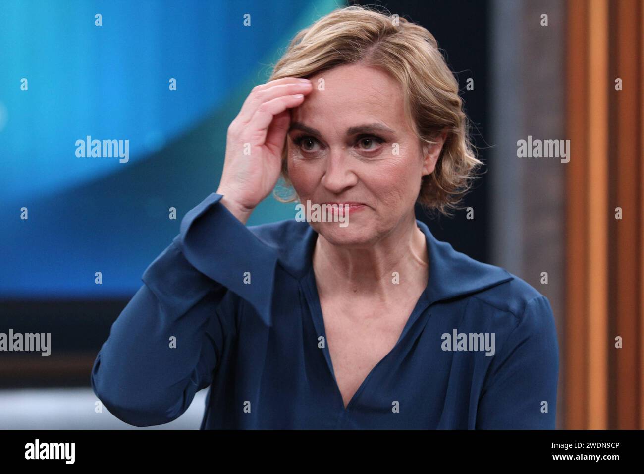 Berlin, Deutschland, 21.01.2024 Studio Berlin Erste Talksendung von